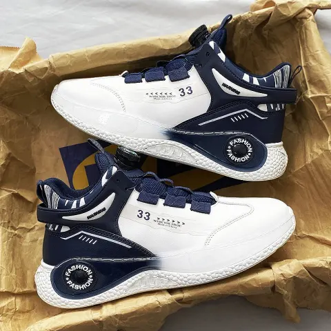 Autumn and Winter Youth Rotating Button Sports Running Shoes