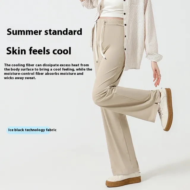 Postpartum Wearable Maternity Wide Leg Pants Fashion Loose High Waist Khaki - Shop at LoveMi