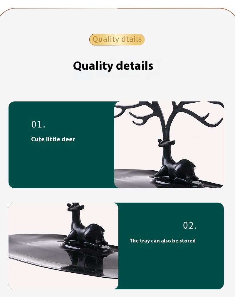 Title 8, Tree-shaped Deer Necklace Jewelry Rack Display ...