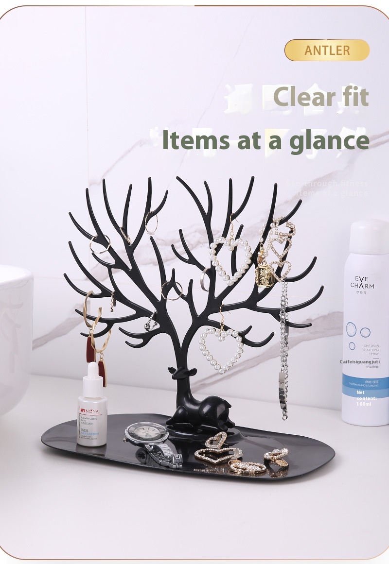 Title 5, Tree-shaped Deer Necklace Jewelry Rack Display ...