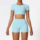 Short Sleeved Shorts Sky Blue