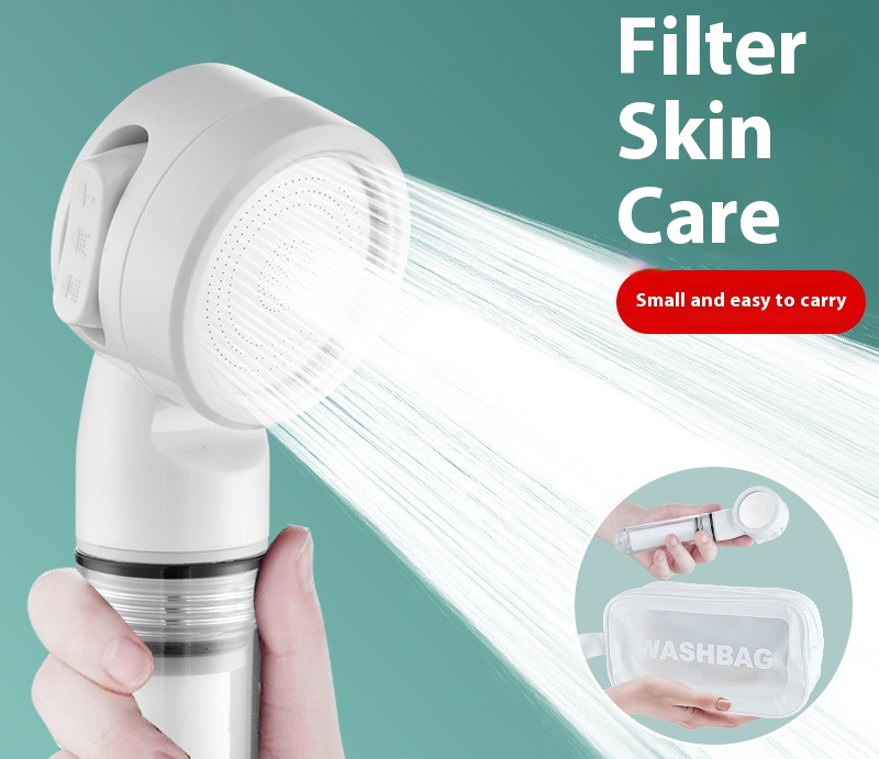 Title 3, Portable Supercharged Filtering Shower Head Nozzle