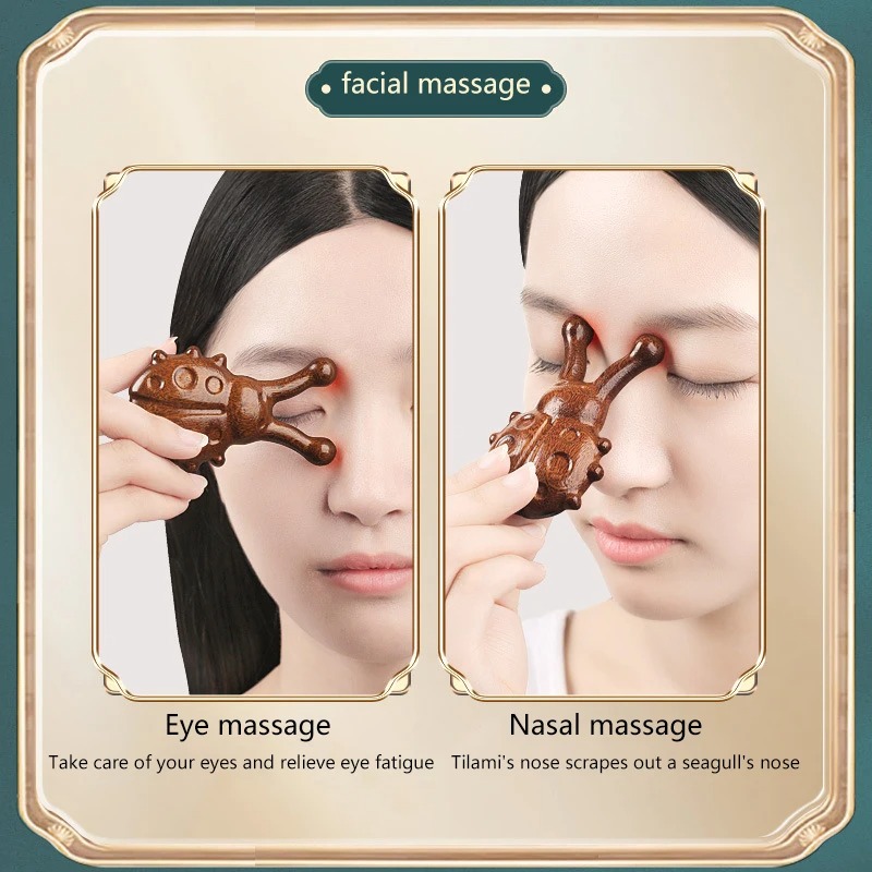 Title 3, Ebony Eye Care Facial Meridian Massage Comb Rel...