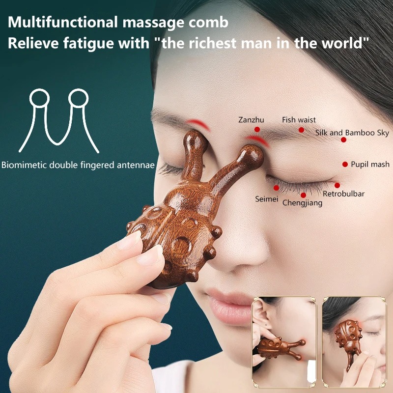 Title 1, Ebony Eye Care Facial Meridian Massage Comb