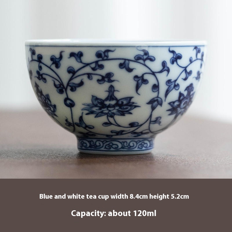 Blue white tea cup