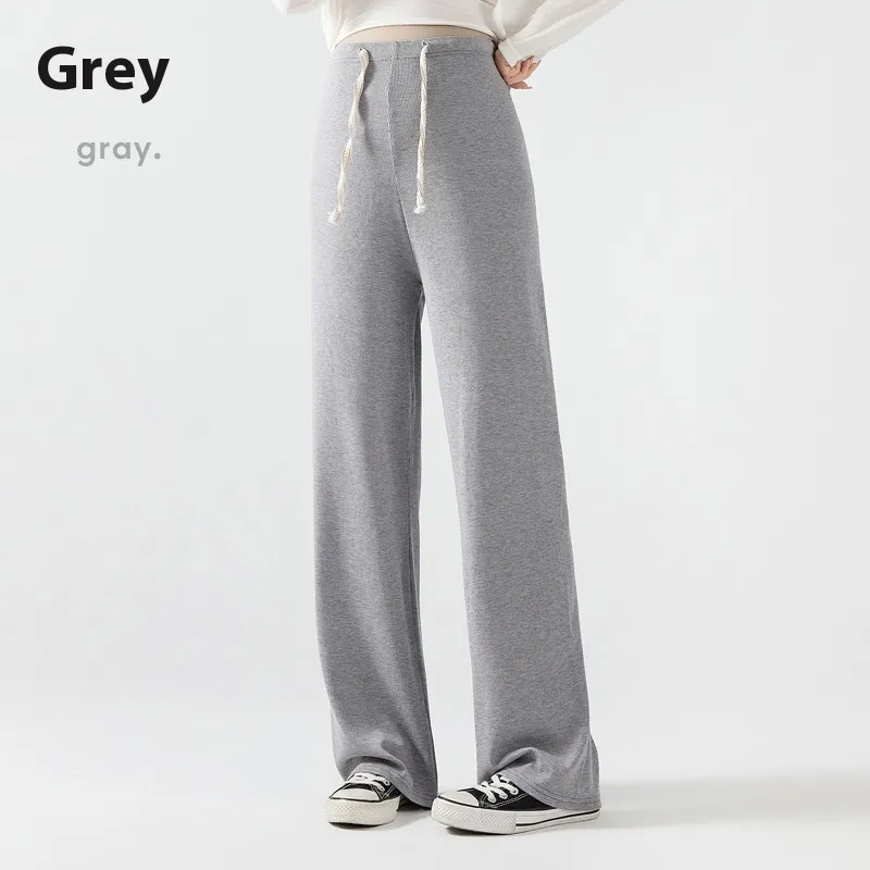Slimming Slim-fit Ice Silk Pregnant Women Bell-bottom Pants - Gray