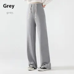 Slimming Slim-fit Ice Silk Pregnant Women Bell-bottom Pants - Grey - View 1