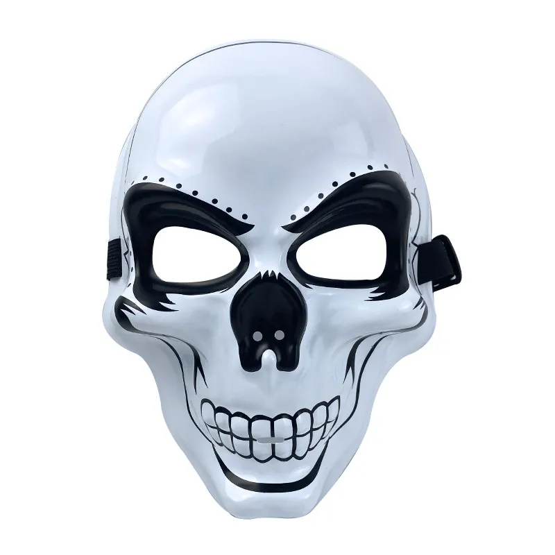 White Skull Mask Led Mask Luminous - Skull Mask Without Light