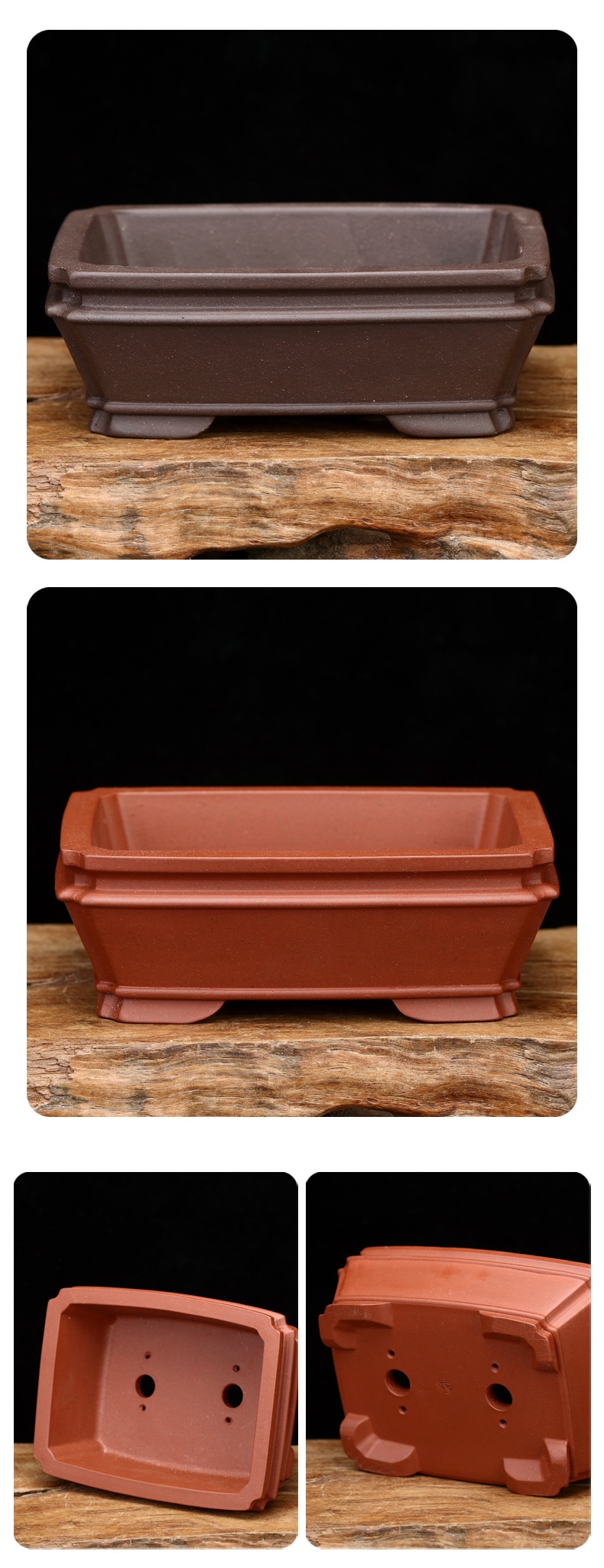 Title 3, Purple Sand Flower Pot Small Size Rectangular C...