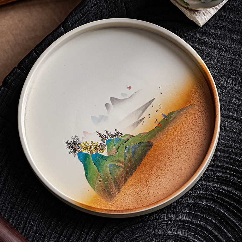 Title 6, Ceramic Saucer Tea Tray Household Japanese Land...