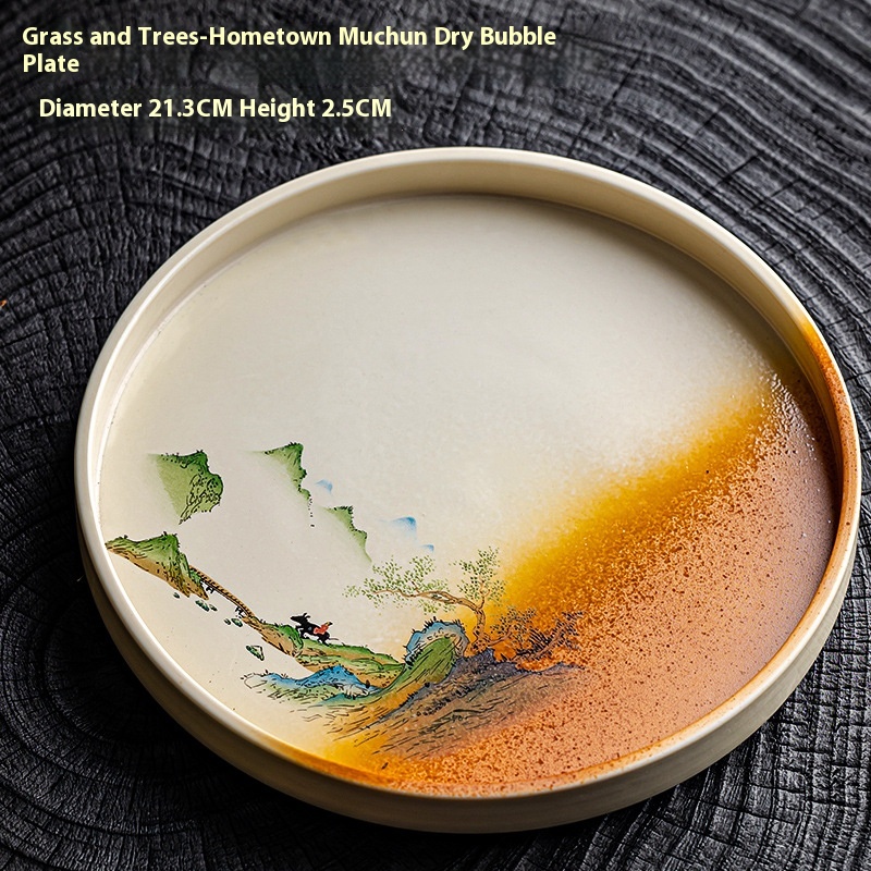 Title 2, Ceramic Saucer Tea Tray Household Japanese Land...