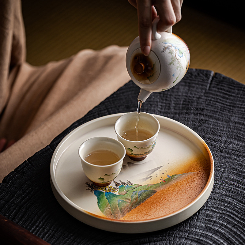 Title 5, Ceramic Saucer Tea Tray Household Japanese Land...