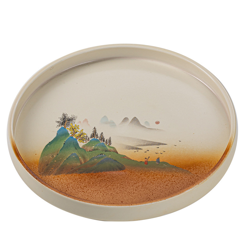 Title 3, Ceramic Saucer Tea Tray Household Japanese Land...