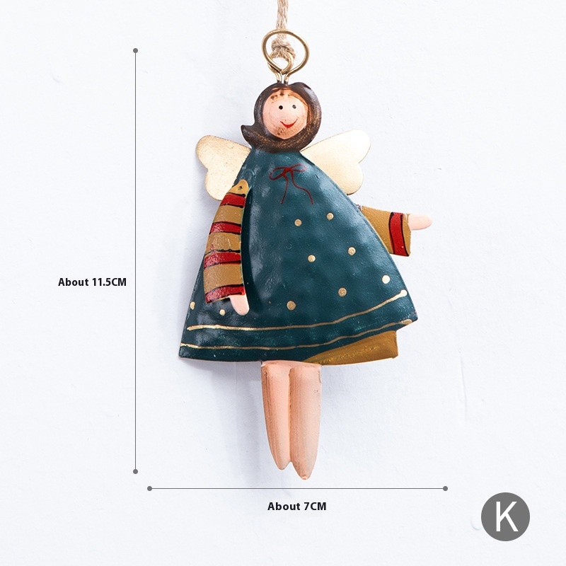 Title 3, Nordic Iron Angel Pendant Christmas Ornaments P...