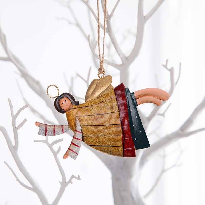 Title 5, Nordic Iron Angel Pendant Christmas Ornaments P...