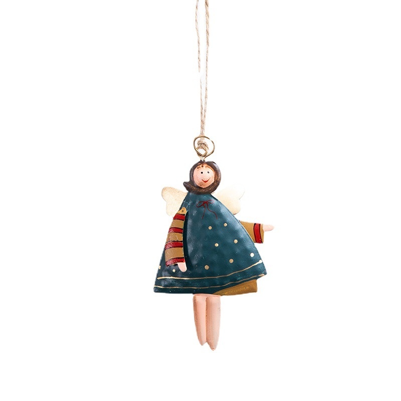 Title 4, Nordic Iron Angel Pendant Christmas Ornaments P...