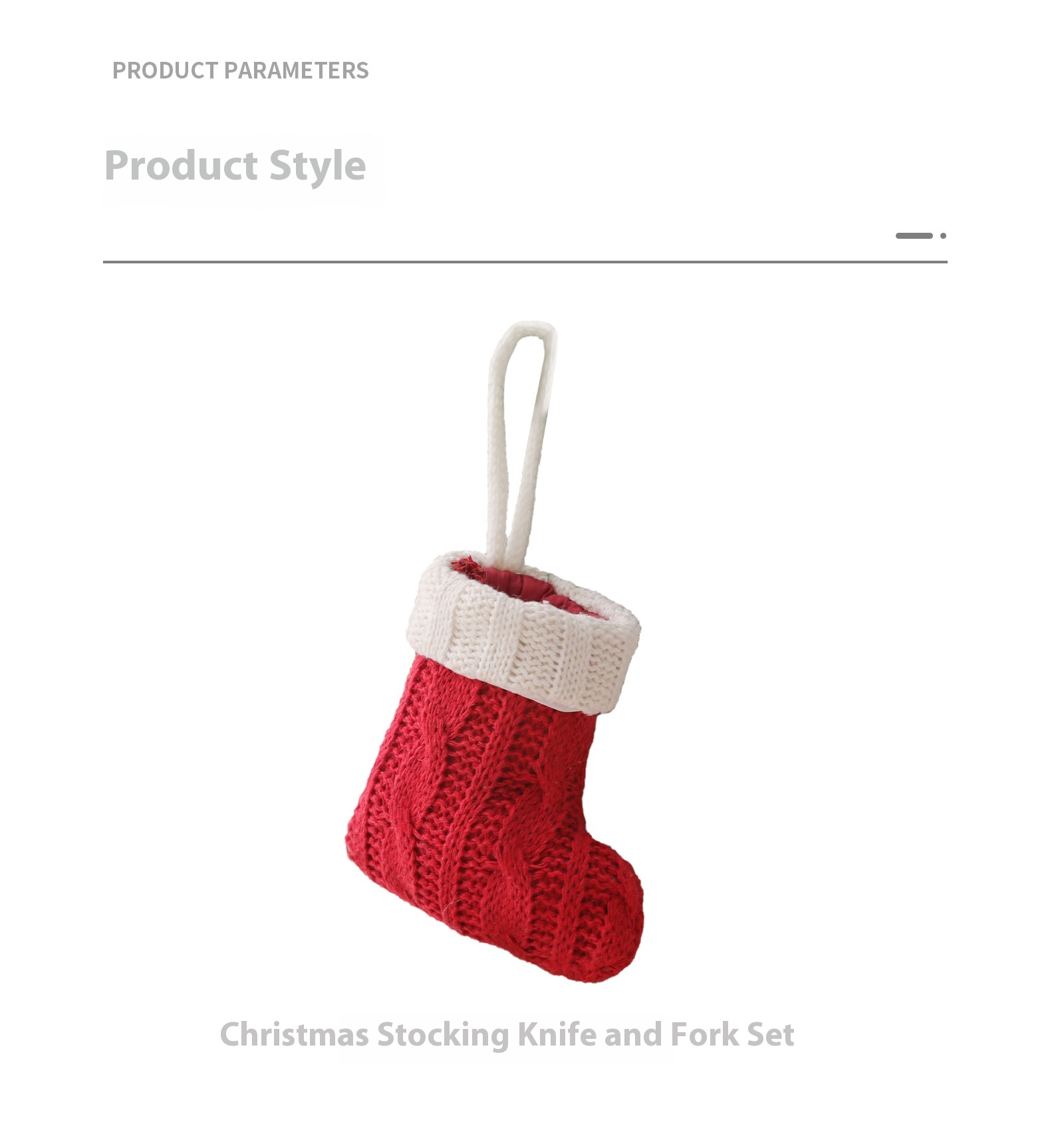 Title 2, Christmas Red Knife And Fork Set Mini Knitted S...