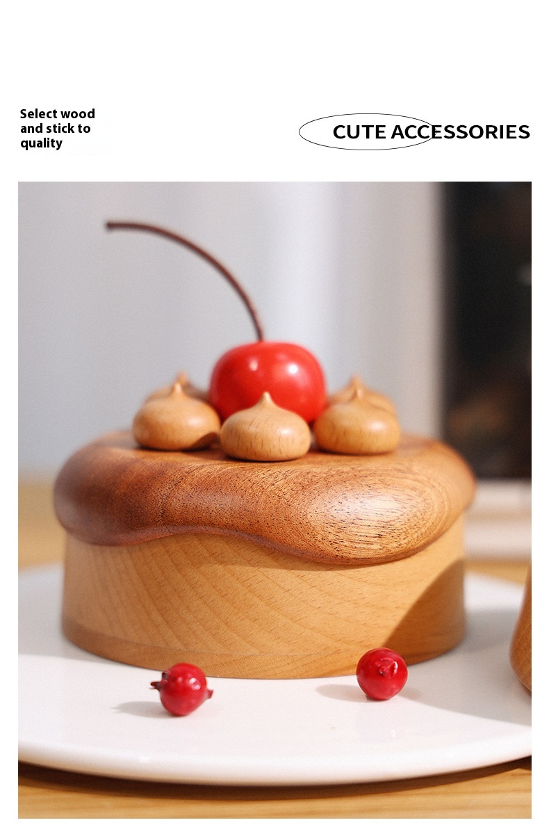 Title 4, Cherry Cake Jewelry Box Creative Desktop Decora...