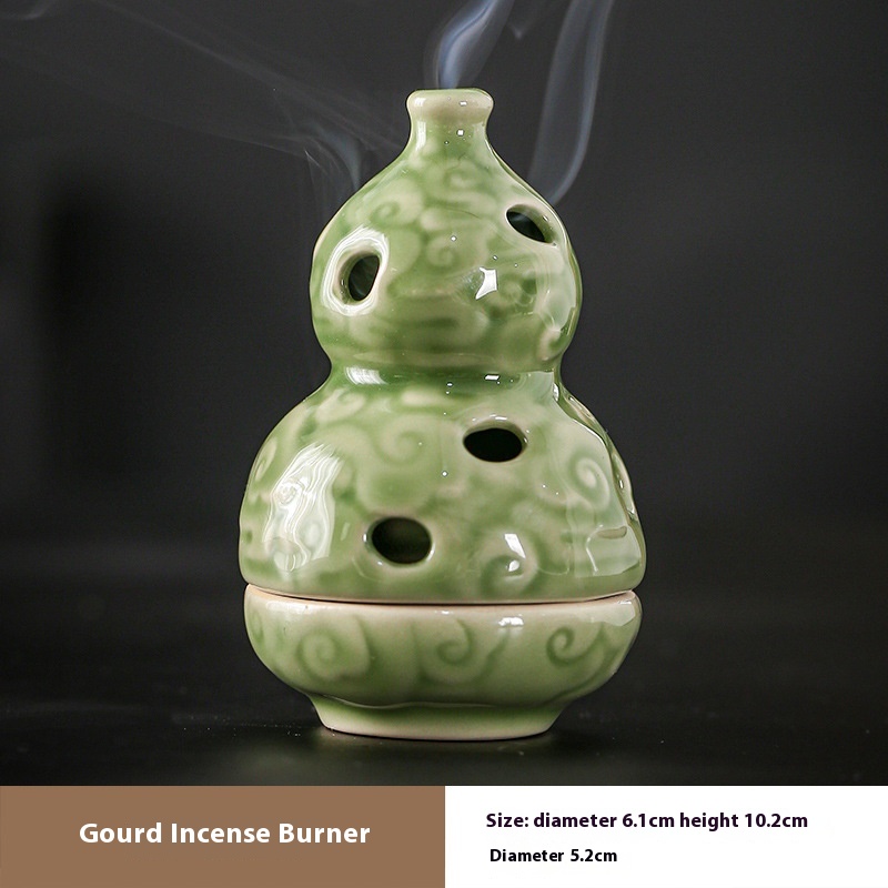 Porcelain Gourd Incense Burner