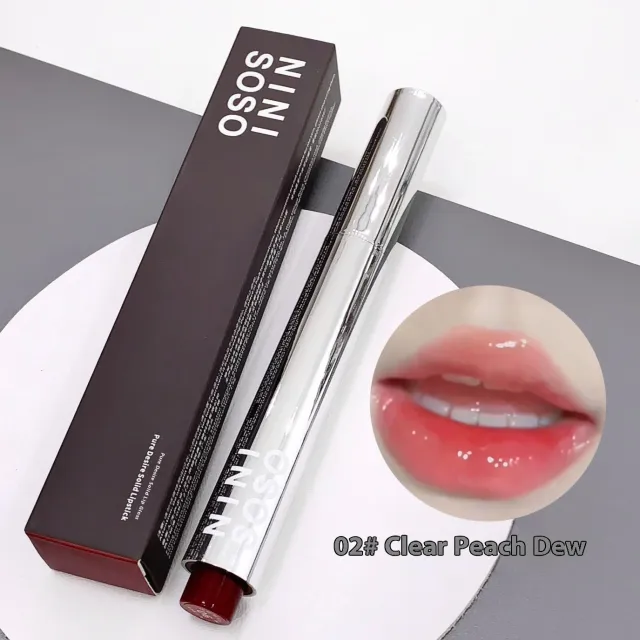 Pure Color fixing Lip Gloss Solid Lipstick 02 Clear Peach Dew - Shop at LoveMi