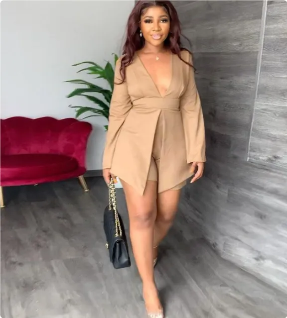 Women's Suit Jackets Top Waist Slimming Elegant Small Suit Dark Khaki - Shop at LoveMi