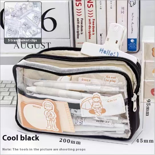 Title 1, Transparent Large Capacity Pencil Case