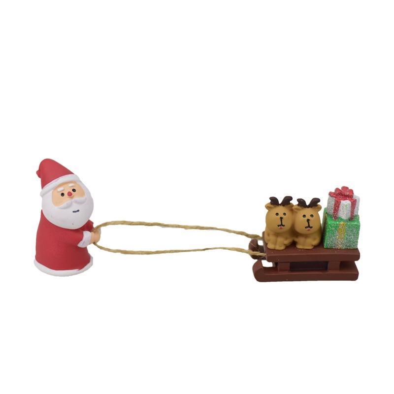 Title 6, Elderly Reindeer Sledge Christmas Decoration