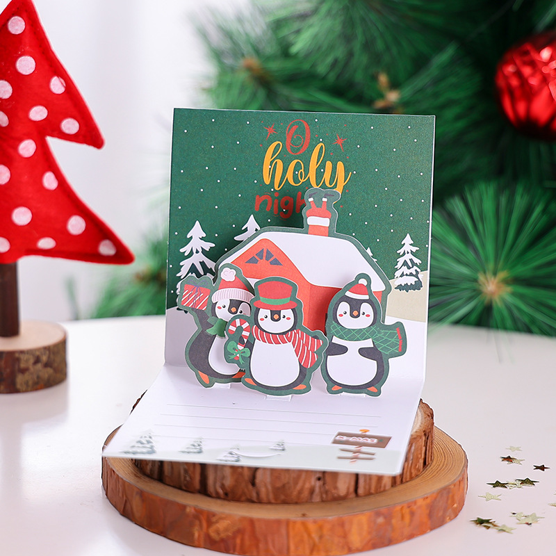 Title 6, 3D Christmas Stereoscopic Greeting Cards Thanks...