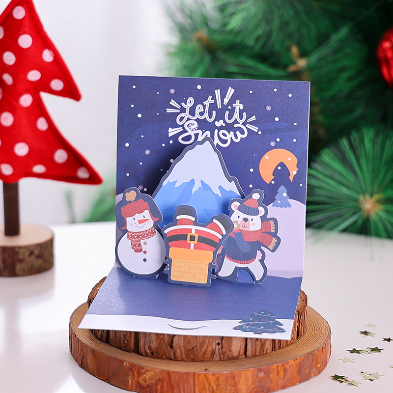 Title 1, 3D Christmas Stereoscopic Greeting Cards Thanks...