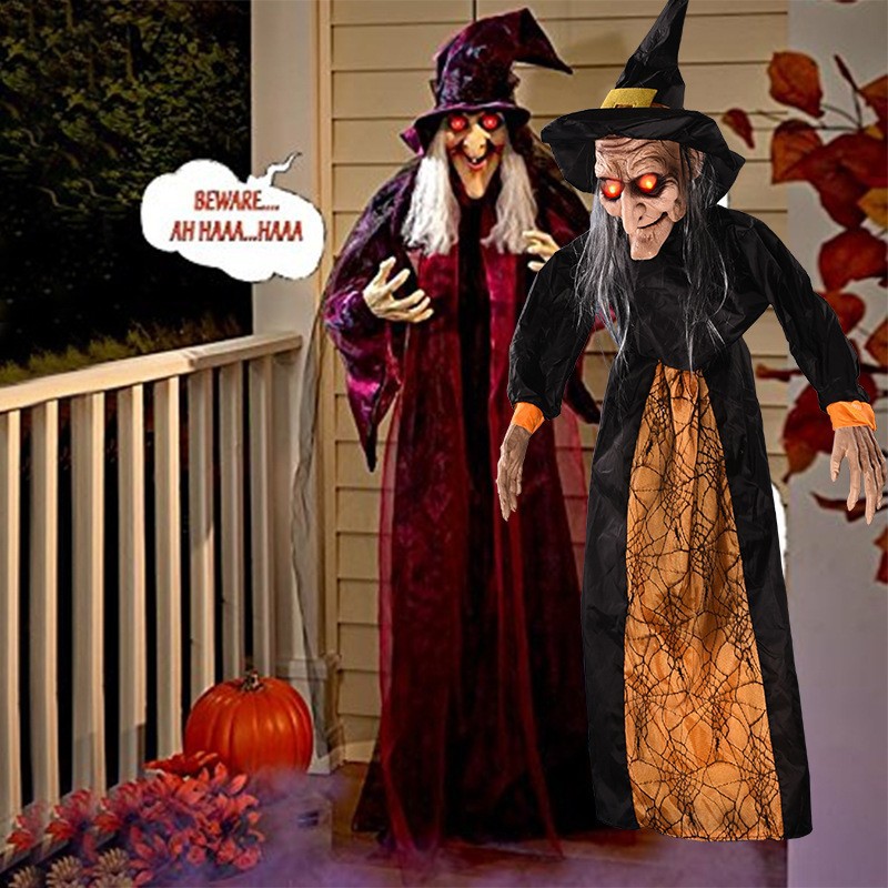 Title 1, Halloween Decoration Witch Voice Control Props ...