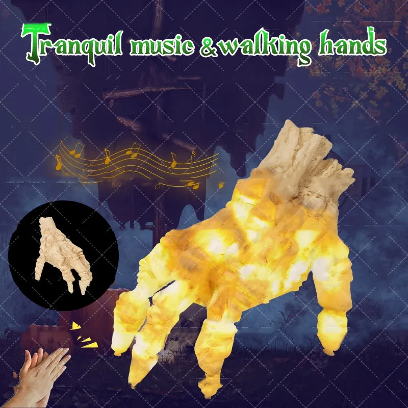 Halloween Electric Luminous Crawling Hand Animated Decoration Induction Luminous Decoration Zombie Hand With Spooky Sound – image 5