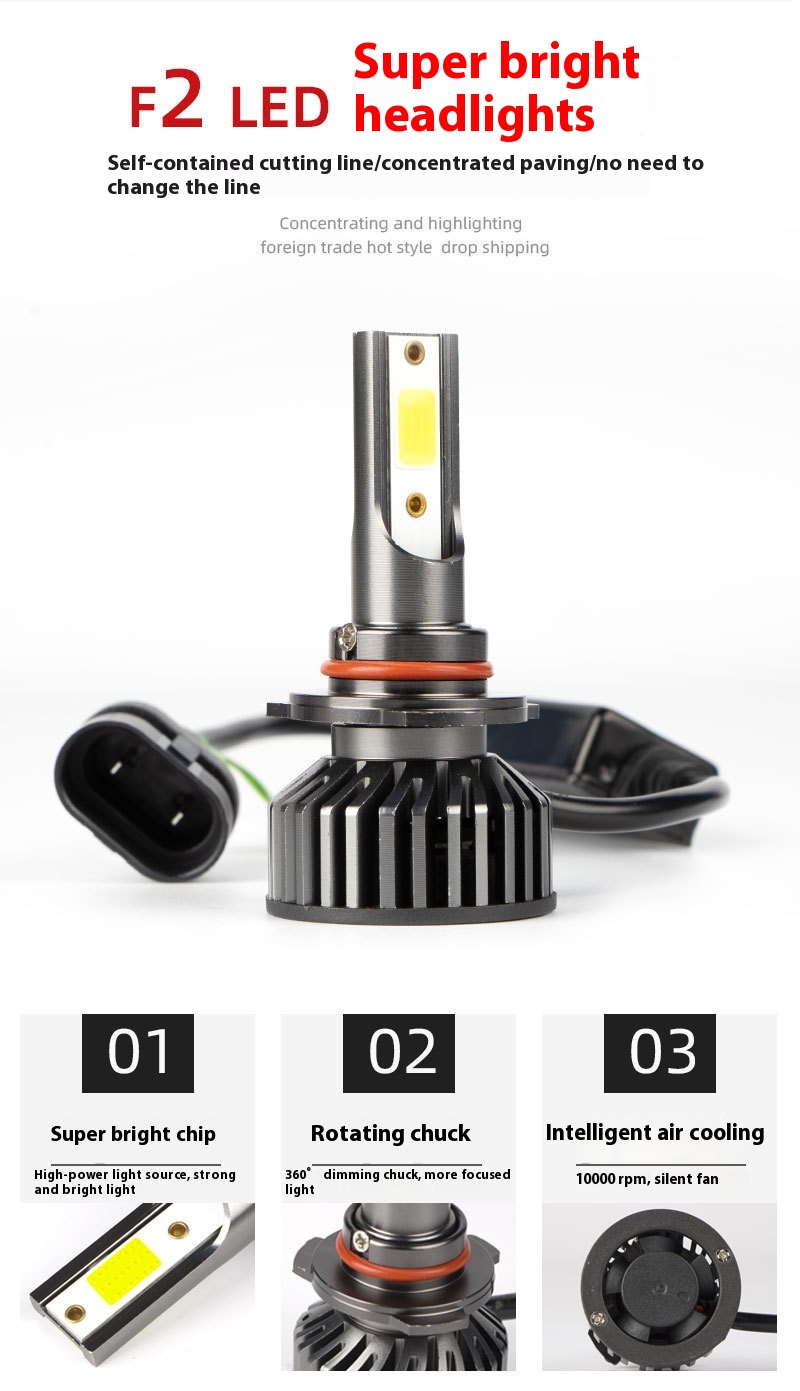 Title 8, F2 LED Koplamp voor Auto Gemodificeerd Super He...