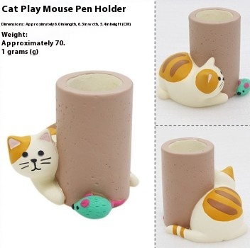 Title 6, Cat Bird Stationery Storage Pen Holder