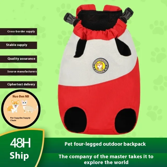 Shock Absorbing Cushion Four legged Pet Backpack Red - Shop at LoveMi
