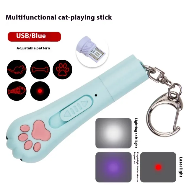 Infrared Mini Cute Pet Footprints Charging Toy Blue - Shop at LoveMi