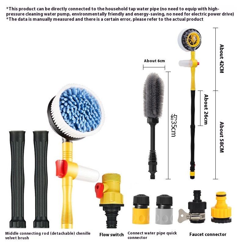 Title 13, Automatic Rotating Chenille Car Wash Brush with...