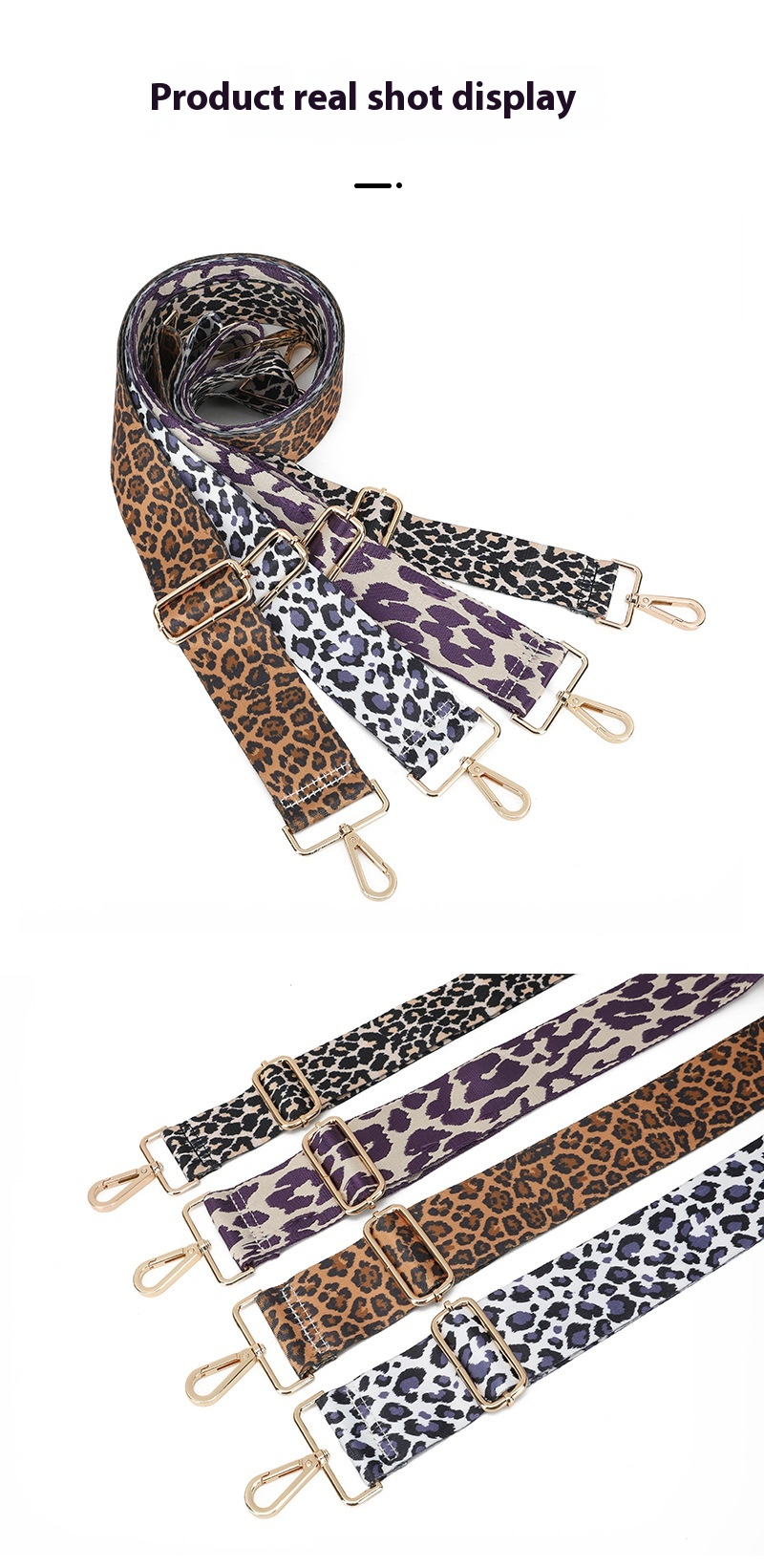 Title 4, All-matching Bag Strap Leopard Shoulder Strap F...