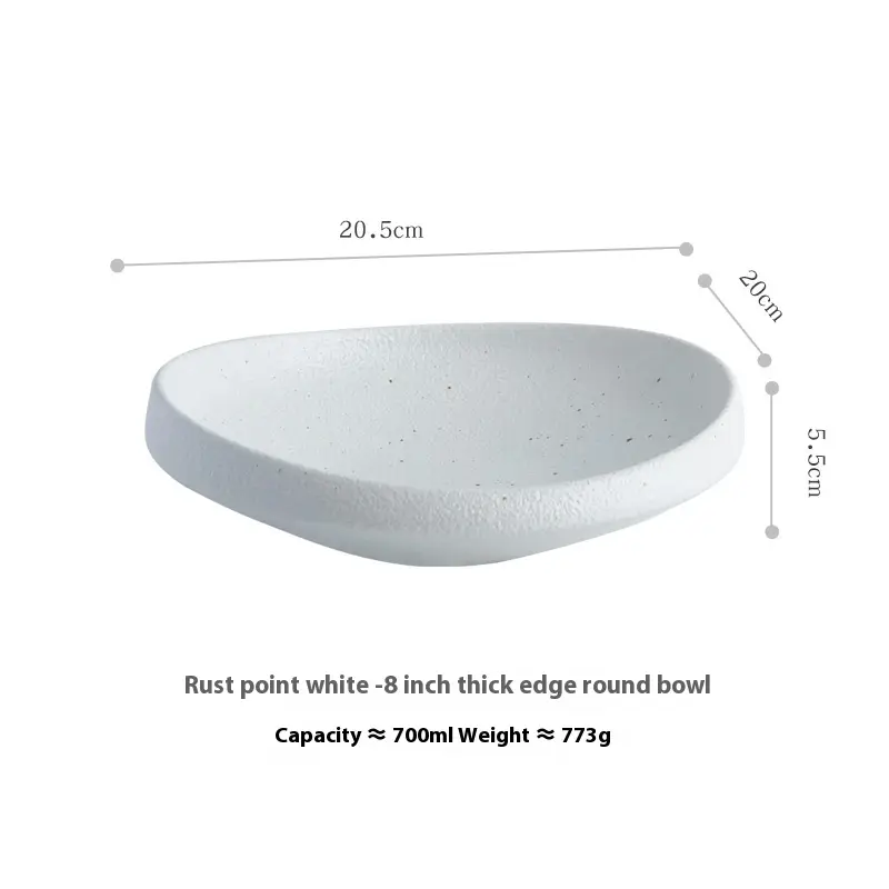 Tableware Creative Cold Dish Ceramic Special-shaped Business Club Salad Bowl