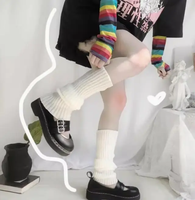 Japanese Cute Autumn And Winter Jk Wool Keep Warm Foot Sock White Foot Sock - Shop at LoveMi