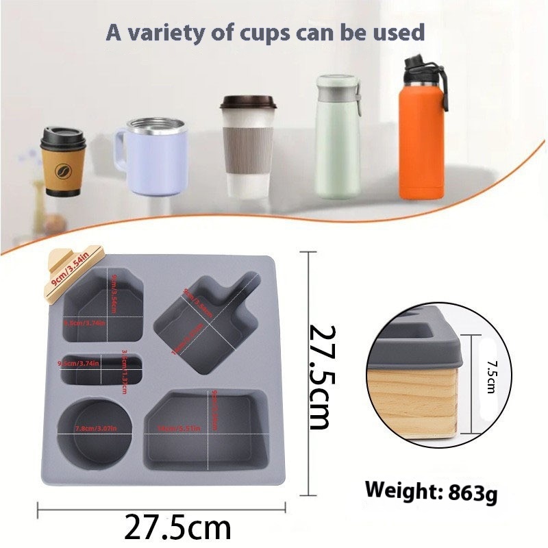 Title 10, Beverage Coffee Silicone Vehicle-mounted Cup Ho...