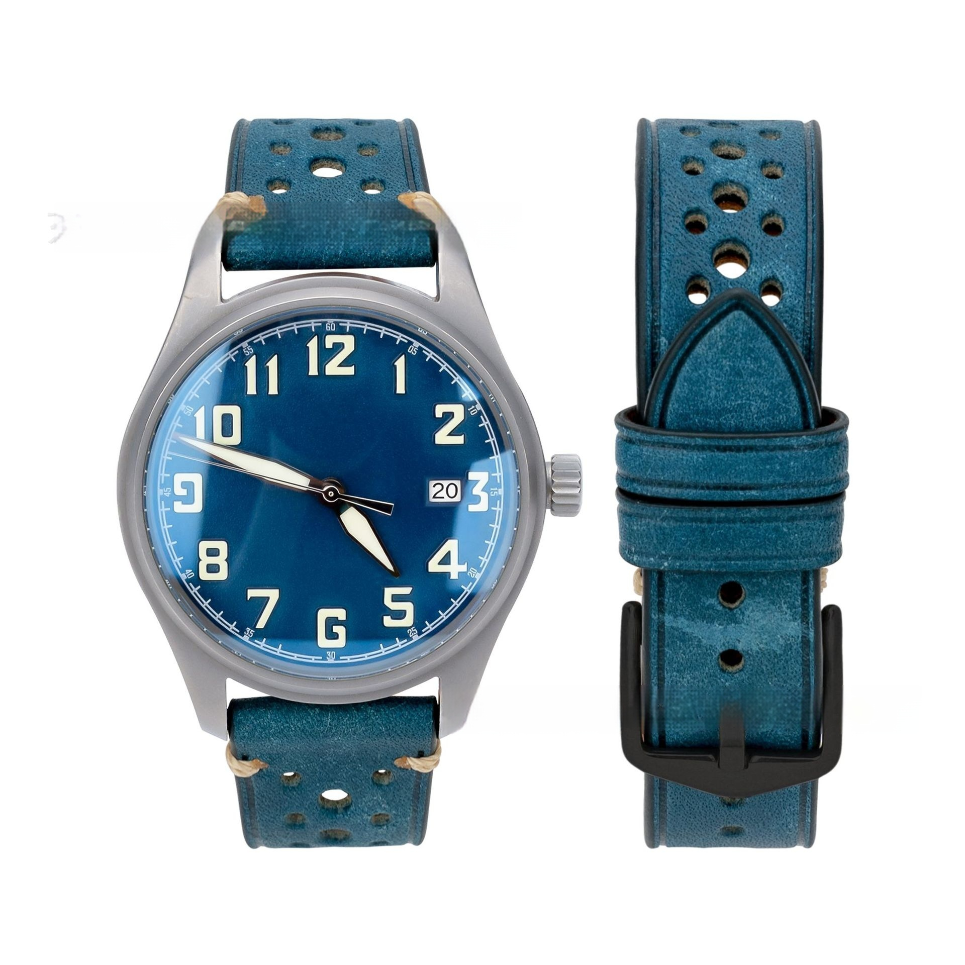 Dye Ink Blue And Black Buckle