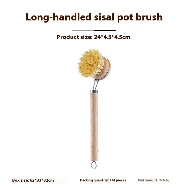 Long Handle Linen Wok Brush