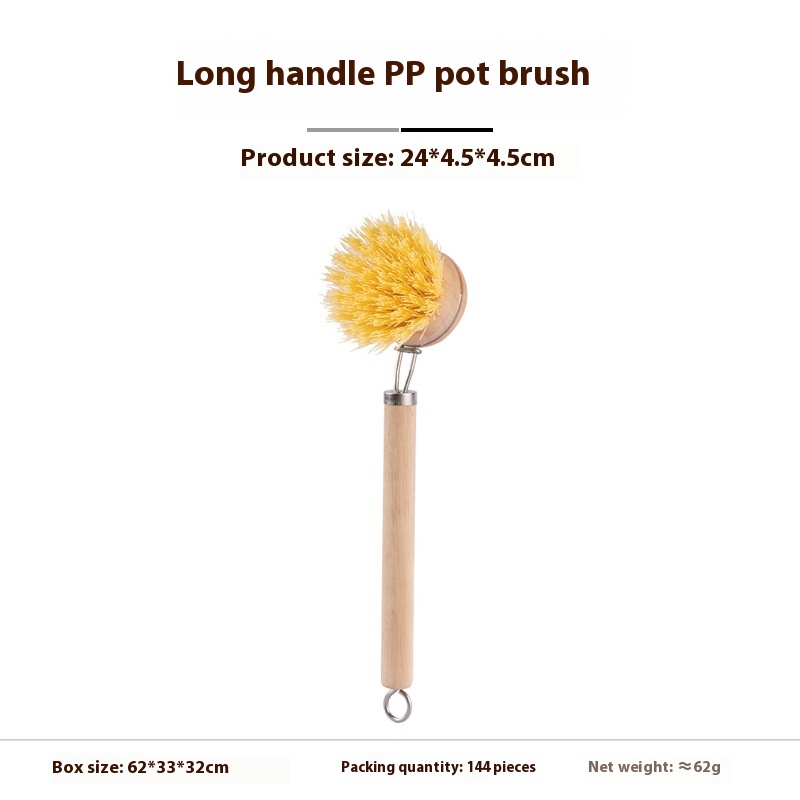 Long Handle Pp Wool Wok Brush