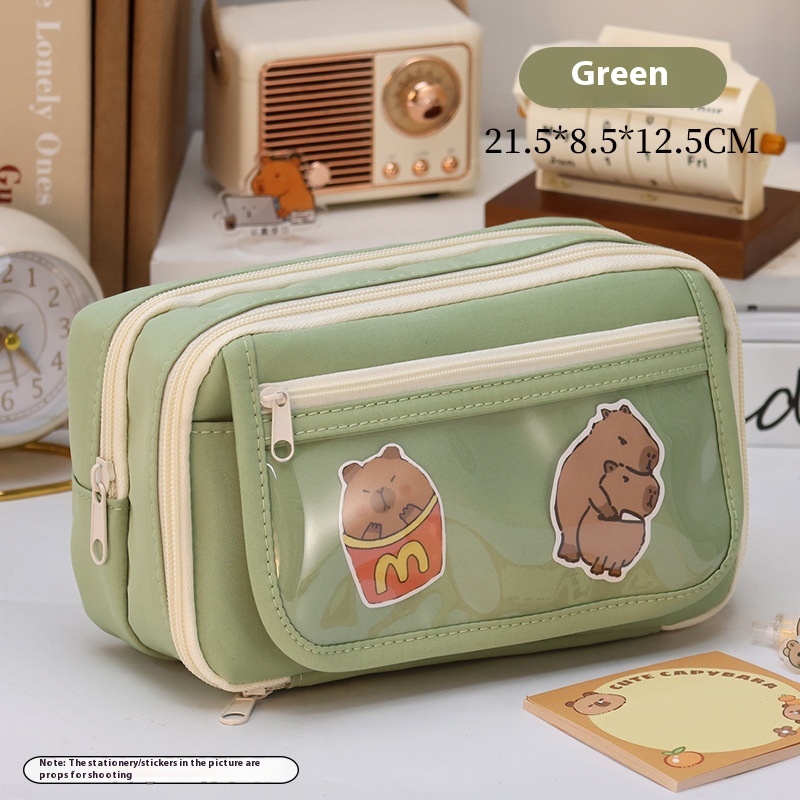 Nine Layers Pencil Case Green