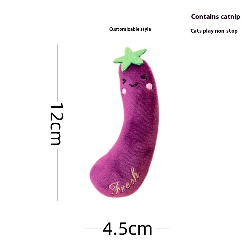 Eggplant Catnip Doll