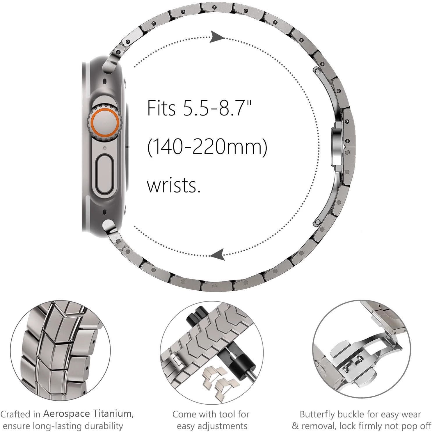 Title 2, Titanium Suitable For IWatch Watch Strap