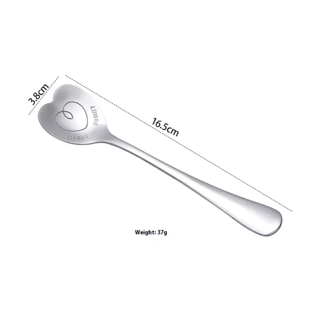 Heart shaped Spoon Heart shaped Coffee Spoon Creative Stirring Spoon Light Handle Heart Spoon - Shop at LoveMi