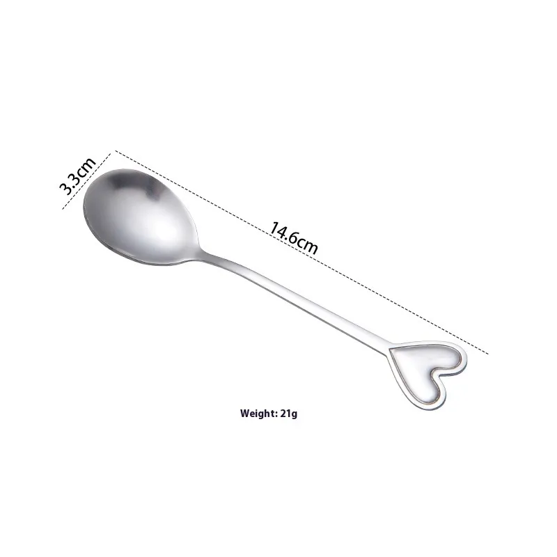 Heart-shaped Spoon Heart-shaped Coffee Spoon Creative Stirring Spoon - Top Hearnshaped Spoon