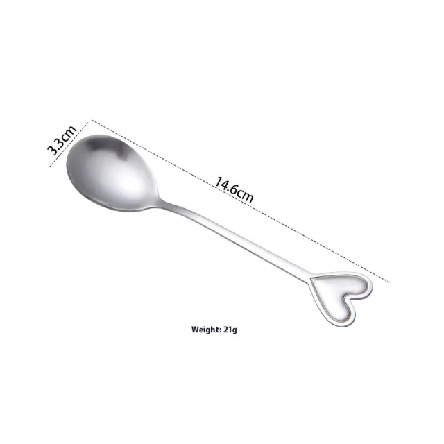 Heart shaped Spoon Heart shaped Coffee Spoon Creative Stirring Spoon Top Hearnshaped Spoon - Shop at LoveMi