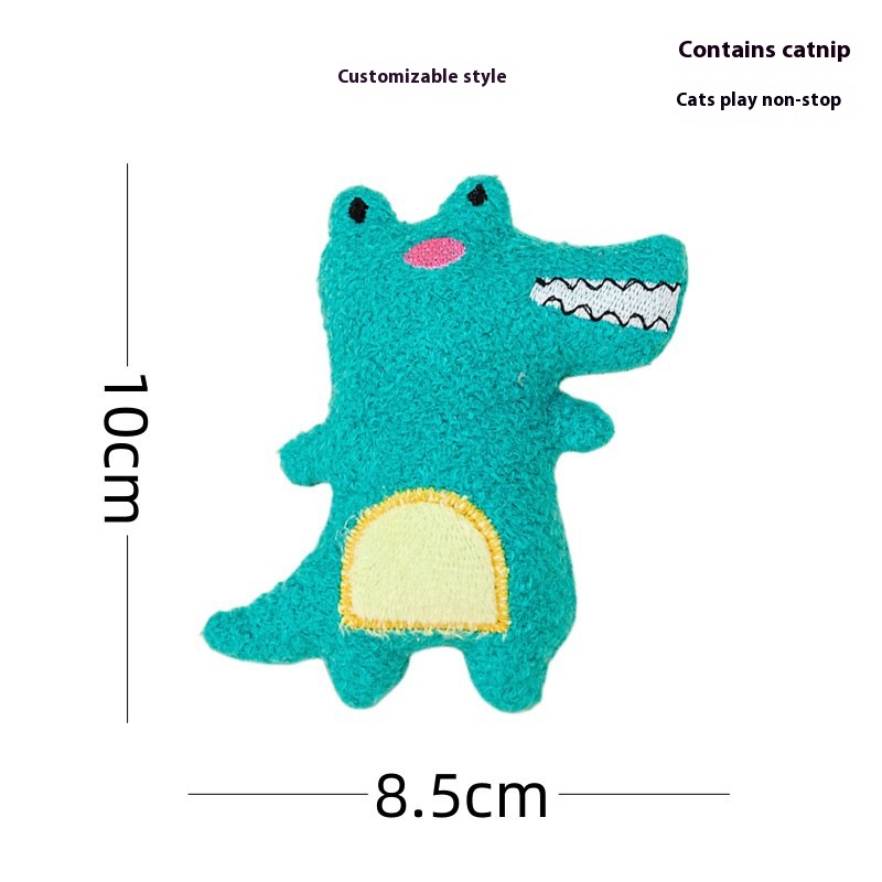 Green Crocodile Catnip Doll